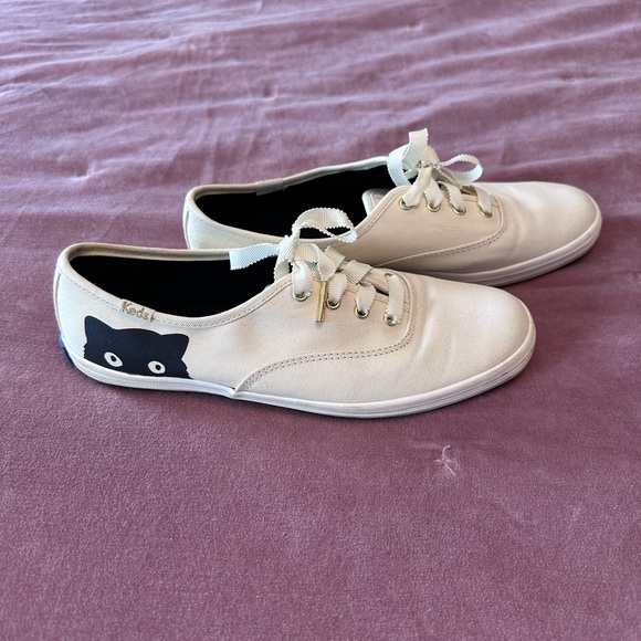 Keds Shoes - Taylor Swift Keds Canvas Sneakers with Cat Design- Limited Edition